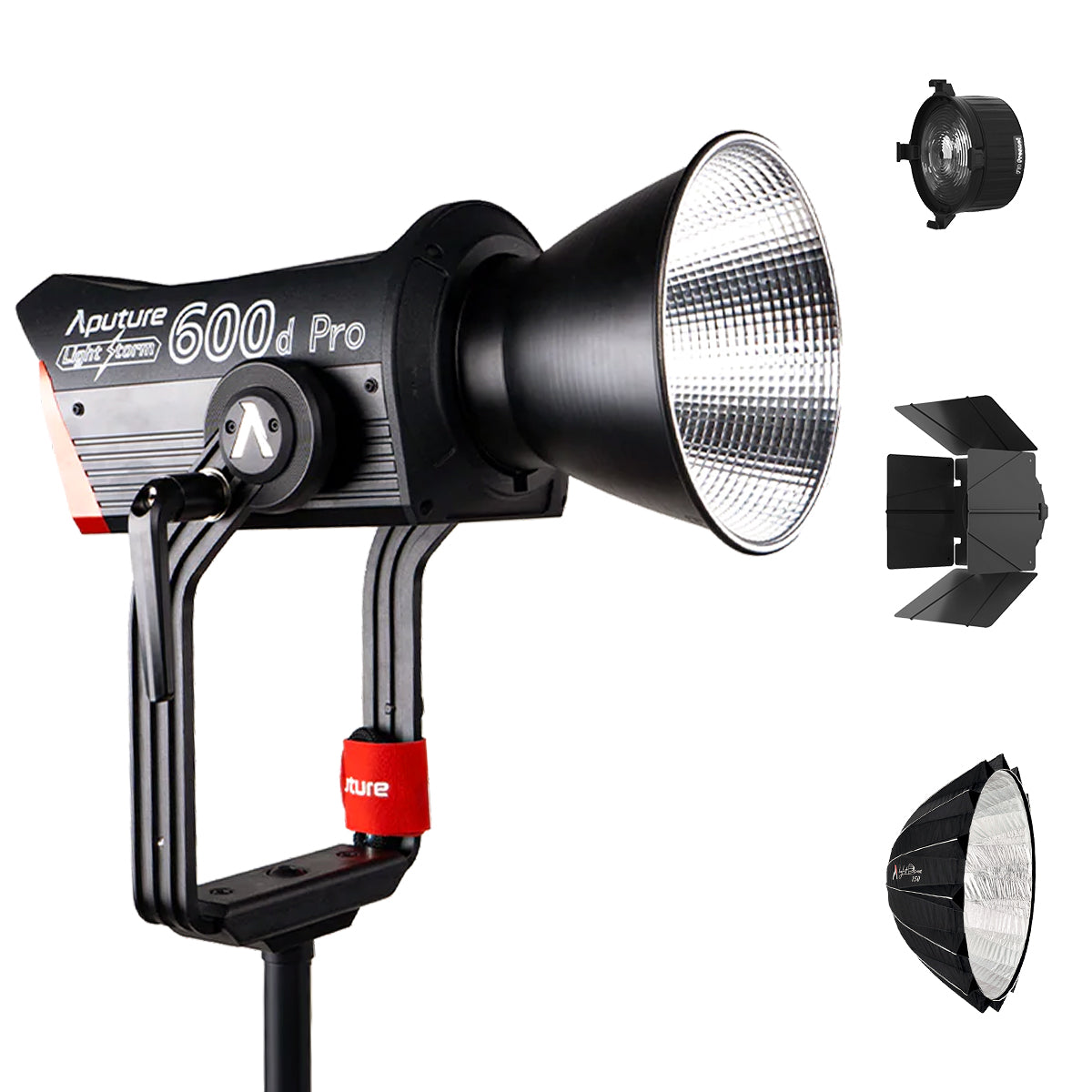 Aputure LS 600d Pro Daylight LED Light Set with Light Dome 150 Softbox, F10  Barndoors and F10 Fresnel