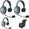 Eartec UltraLITE 3-Person Full-Duplex Wireless Intercom with 3 Single-Ear Headsets (1.9 GHz, EU)