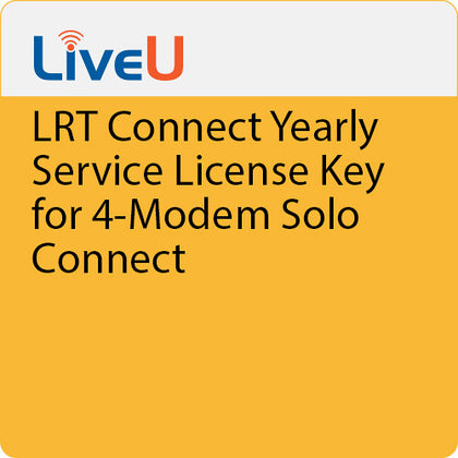 LiveU LRT Connect Yearly Service License Key for 4-Modem Solo Connect