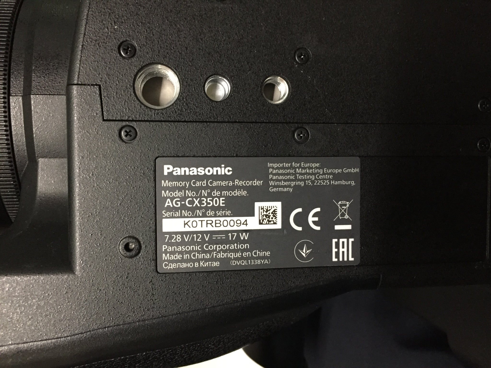 Panasonic AG-CX350EJ 4K Camcorder (33818) – Studio AMG