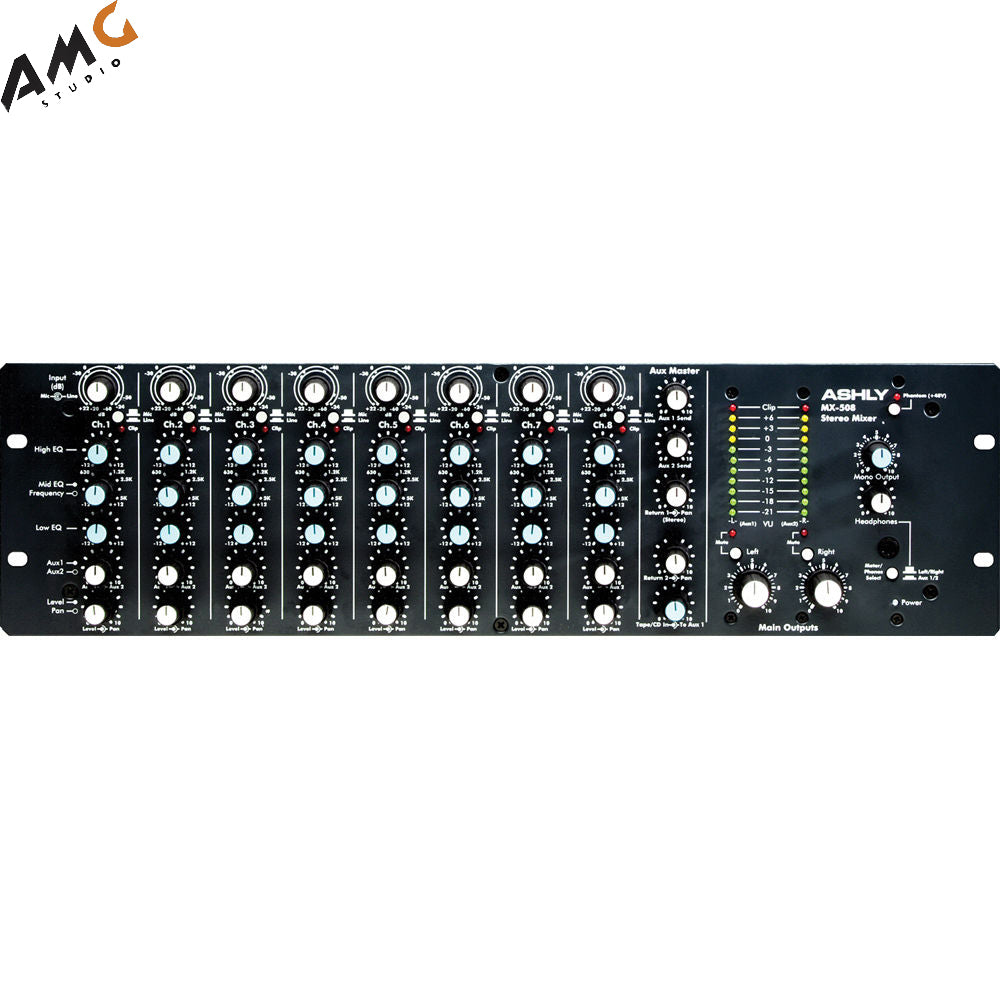 Ashly MX508 Stereo Microphone Mixer MX-508 - Studio AMG