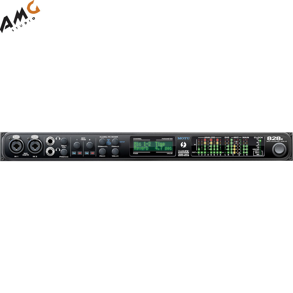 MOTU 828x Professional 28x30 Audio Interface With Thunderbolt USB Technology - Studio AMG