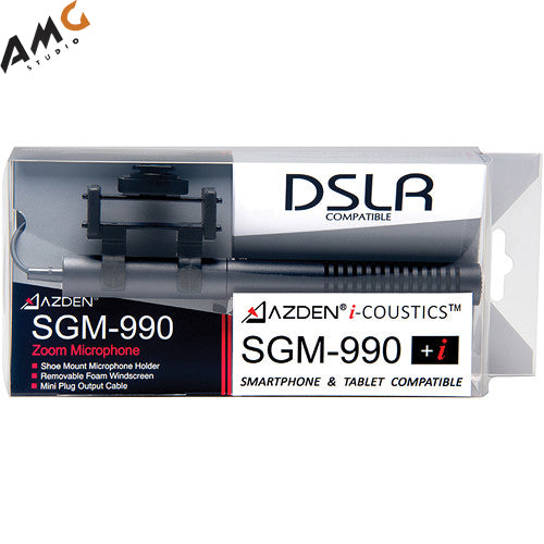 Azden SGM-990+i Shotgun Microphone for Cameras and Mobile Devices - Studio AMG