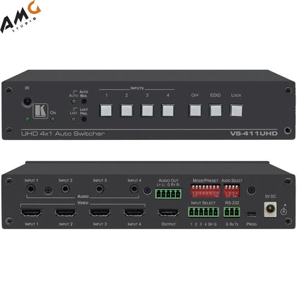 Kramer VS-411UHD 4x1 Automatic 4K HDMI Auto Switcher - Studio AMG