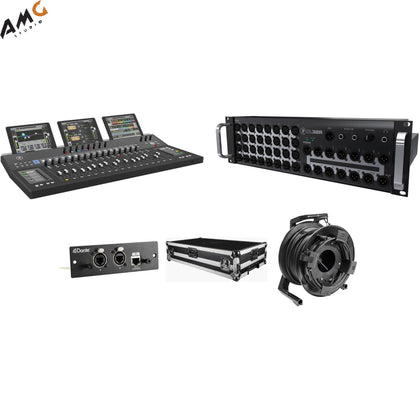 Mackie AXIS Digital Mixing System Touring Kit with DL32R, DC16, DL Dante Expansion, Hard Case, and etherCON Reel - Studio AMG
