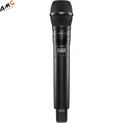 Shure ADX2/K9B Digital Handheld Wireless Microphone Transmitter with KSM9 Capsule (G57: 470 to 616 MHz, Black) - Studio AMG