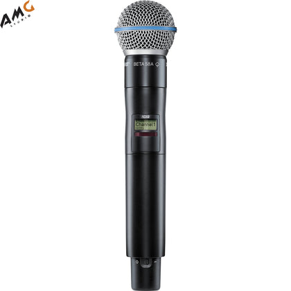 Shure ADX2/B58 Digital Handheld Wireless Microphone Transmitter with Beta 58A Capsule (G57: 470 to 616 MHz) - Studio AMG