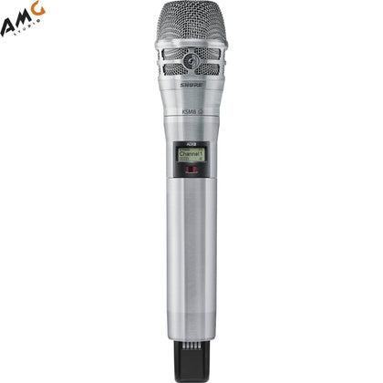 Shure ADX2/K8N Digital Handheld Wireless Microphone Transmitter with KSM8 Capsule (G57: 470 to 616 MHz, Nickel) - Studio AMG