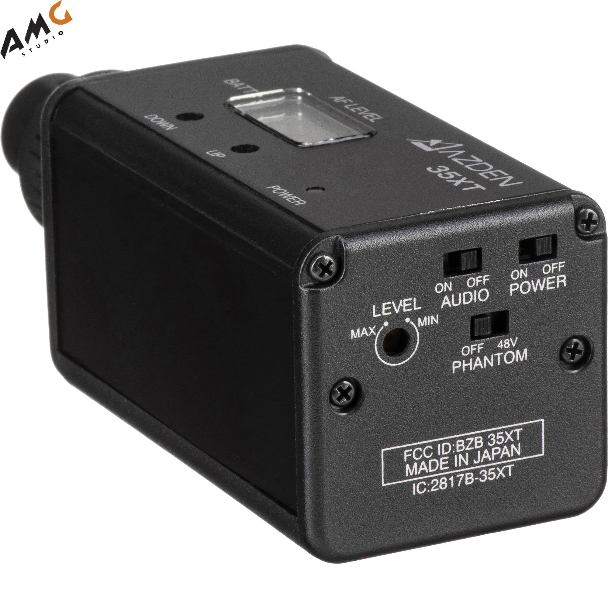 AZDEN UHF XLR plug-in transmitter w/ phantom power - Studio AMG