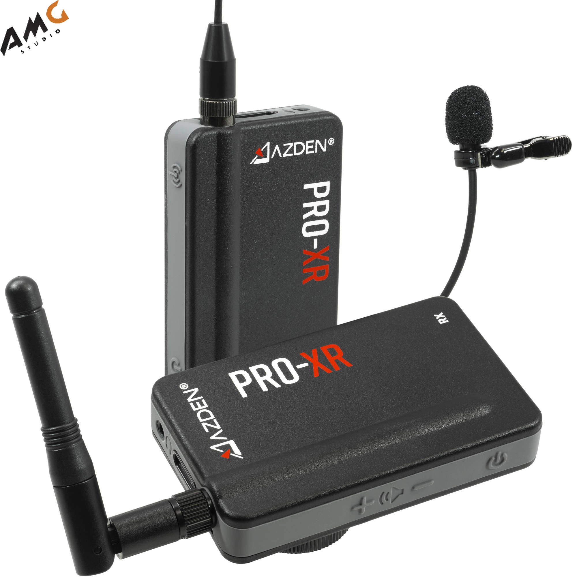 Azden PRO-XR Digital Camera-Mount Wireless Omni Lavalier Microphone System (2.4 GHz) - Studio AMG
