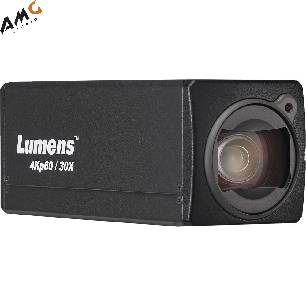 Lumens VC-BC701P 8MP 4K UHD HDMI 2.0/Ethernet Box Camera with PoE and Live Streaming, 30x Optical Zoom, Black - Studio AMG