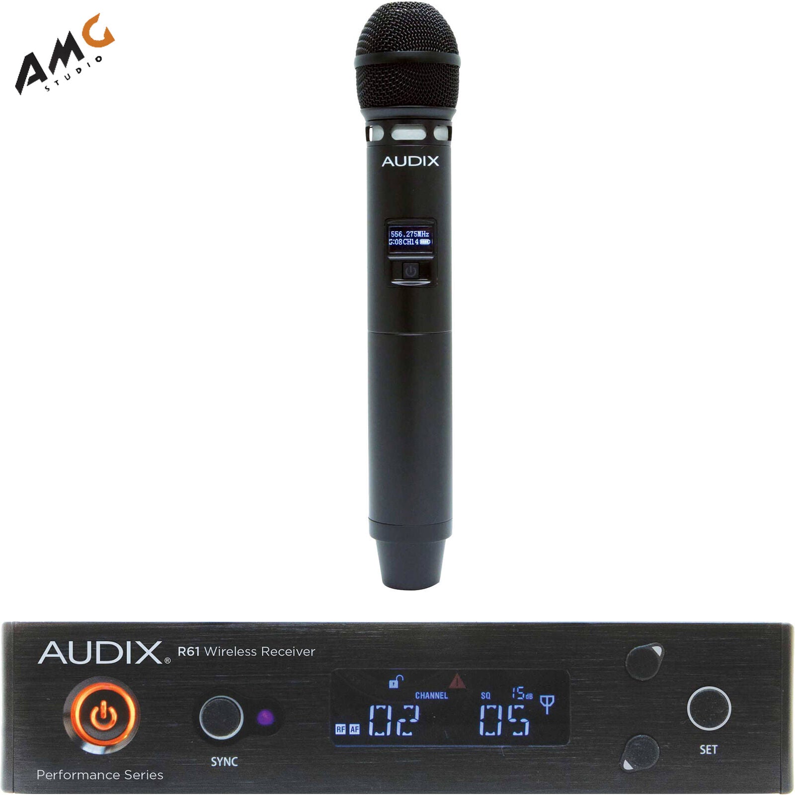 Audix AP61 VX5 R61 Single-Channel True Diversity Receiver w H60 VX5 Handheld Mic - Studio AMG