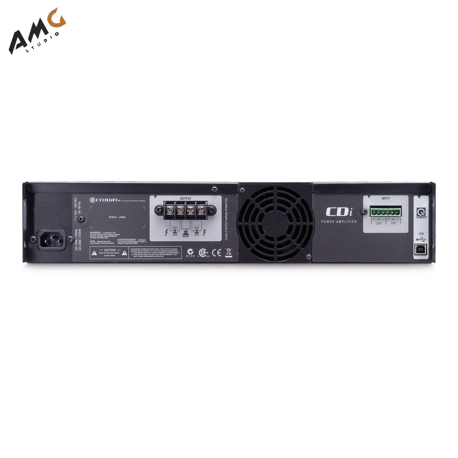 Crown Audio CDi 1000 - Solid-State 2-Channel Amplifier 500W Per Channel 4 Ohm - Studio AMG