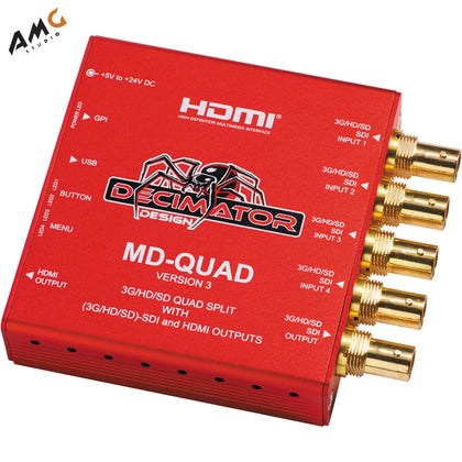 DECIMATOR MD-QUAD 3G/HD/SD-SDI Quad Split Multi-Viewer with SD/HD/3G-SDI & HDMI Outputs Version 3 - Studio AMG