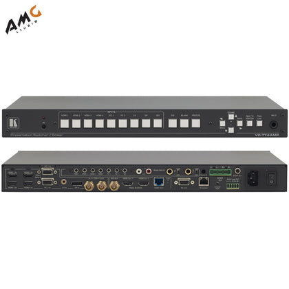Kramer VP-774A HDMI/HDBaseT Proscale Switcher with Audio Power Amplifier - Studio AMG