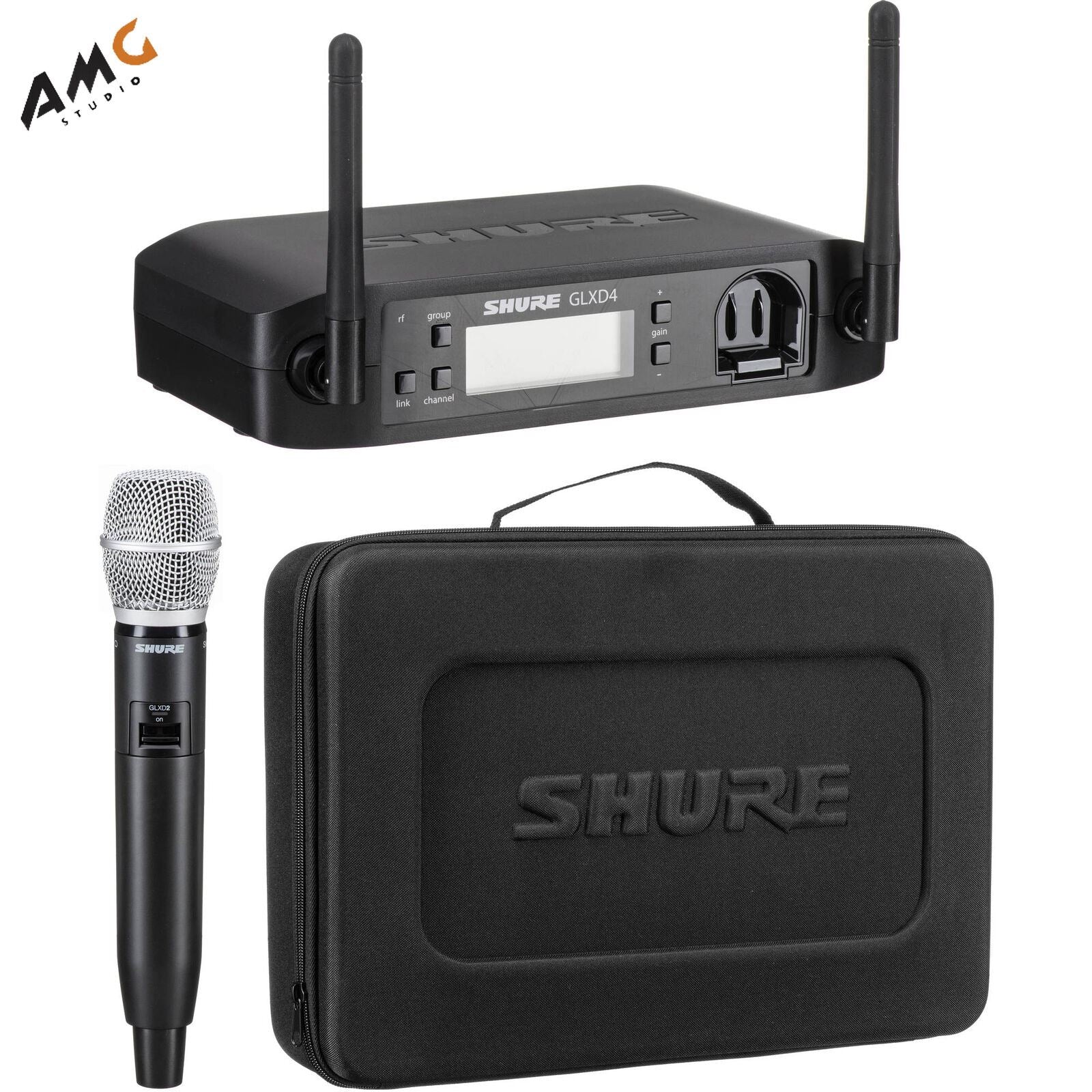 Shure GLXD24/SM58 Digital Wireless Handheld Microphone System with SM58 Capsule (2.4 GHz) - Studio AMG