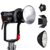 Aputure LS 600d Daylight LED Light (V-Mount) Set with Light Dome 150 Softbox, F10 Barndoors and  F10 Fresnel