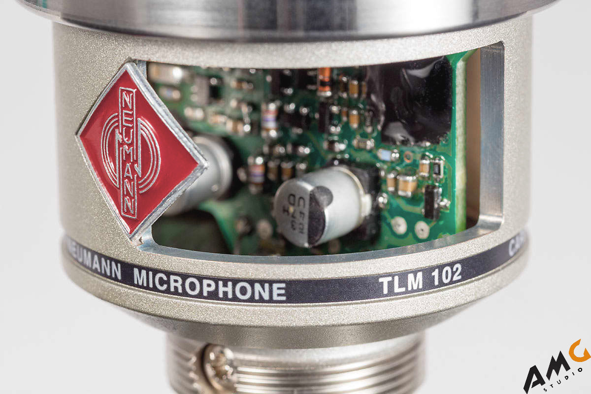 Neumann TLM 102 Diaphragm Condenser Cardioid Microphone Studio Set (Black | Nickel) - Studio AMG