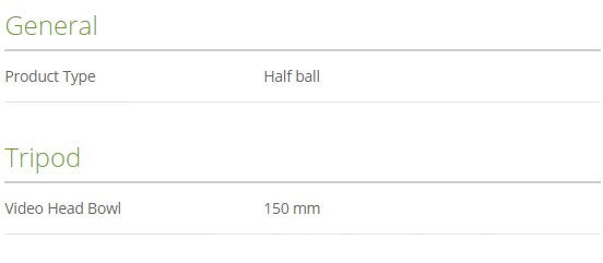 OConnor Ball Base for Ultimate 1030D Series Fluid Head (150mm) 08414 - Studio AMG