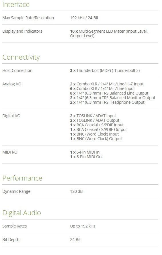 PreSonus Quantum 26x32 Thunderbolt 2 Low-latency Audio Interface - Studio AMG
